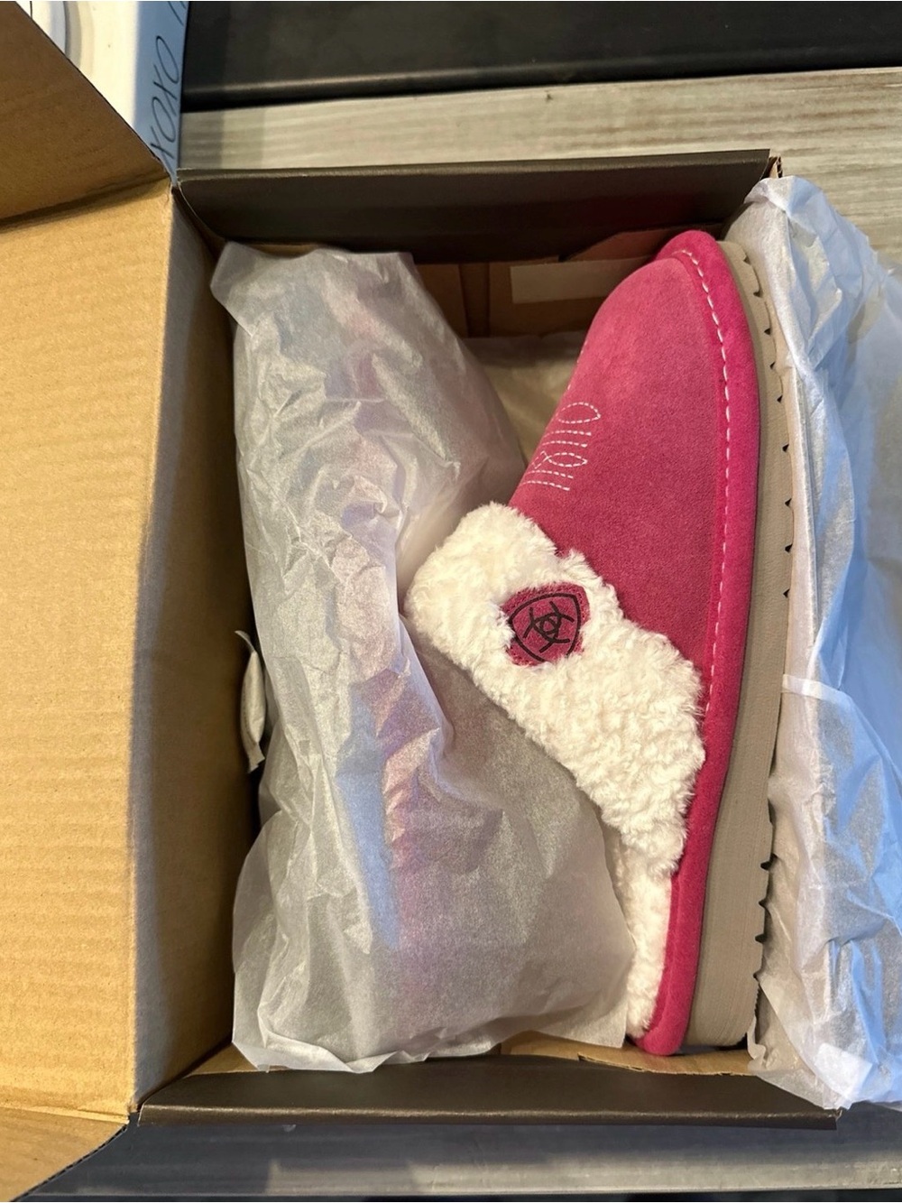 Ariat Jackie Square Toe Women's Shoe Box - Pink Accent size 8